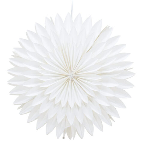 Lampe Suspension Déco "Storlien" 46cm Blanc (1/5)