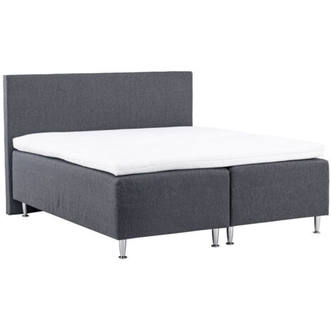 Lit Adulte Design "Mesa" 180x200cm Gris Foncé (1/5)