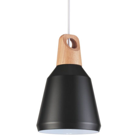 Lampe Suspension "Nao" 24cm Noir (1/5)