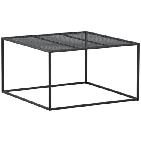 Table Basse en Métal "Netz" 80cm Noir (1/5)