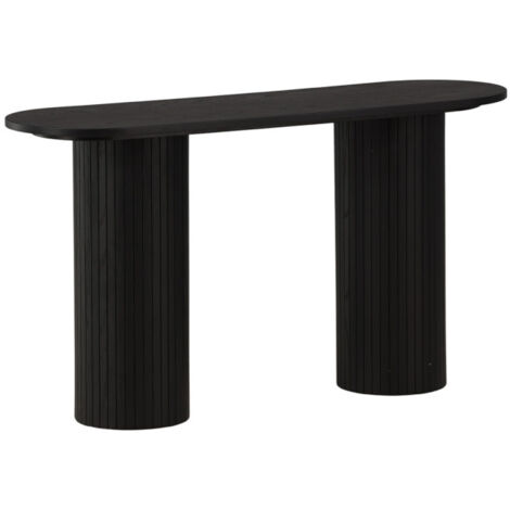 Console Design Nervuré "Bianca" 130cm Noir (1/5)