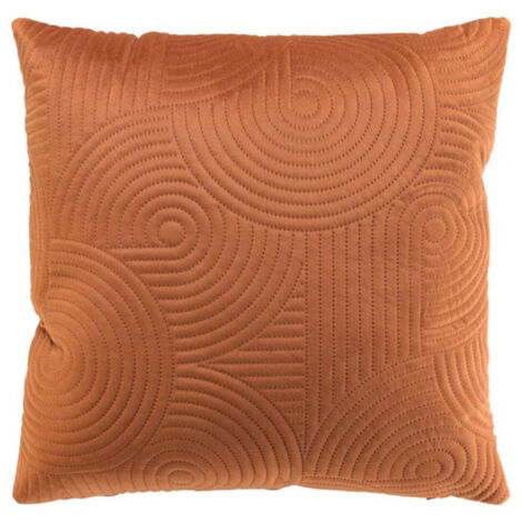 Housse de Coussin en Velours "Circles" 40x40cm Terracotta