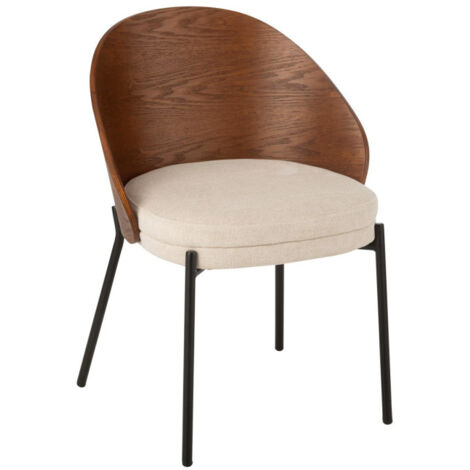 Chaise Design "Lone" 74cm Marron & Beige (1/5)