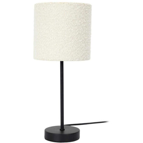 Lampe à Poser en Tissu "Bouclette" 38cm Naturel (1/5)