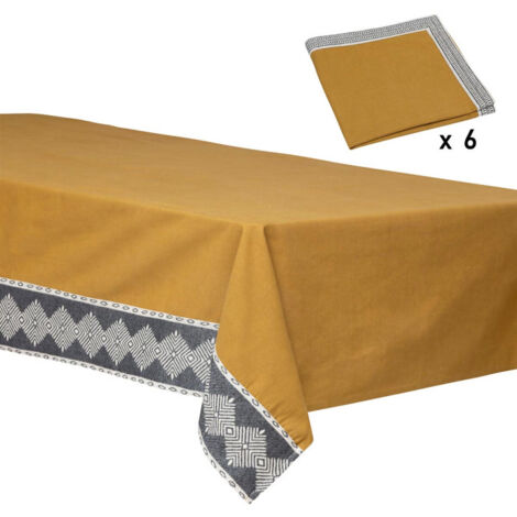 Lot De 6 Serviettes De Table Alsace - 100% Coton - Vintage Comme Neuves