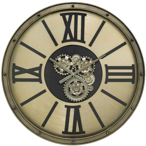 Horloge Murale Mécanisme "Parker" 80cm Argent