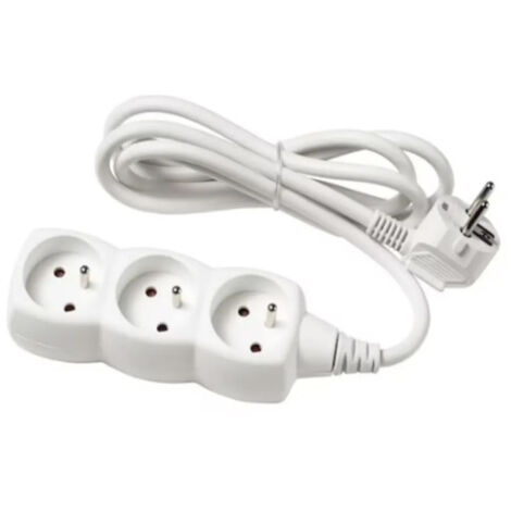 Multiprise 3 Prises "Smart" 1M Blanc (1/2)