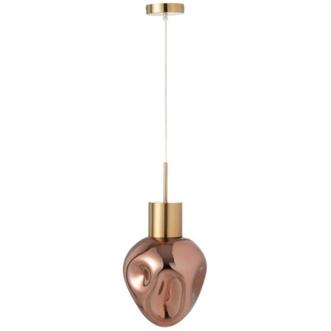 Lampe Suspension Design "Kerri" 160cm Cuivre (1/5)