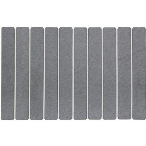 5Five Simply Smart – Caillebotis enroulable diatomite 39x59cm gris – Dos antidérapant – Ultra-absorbant pour baignoire et douche (1/4)