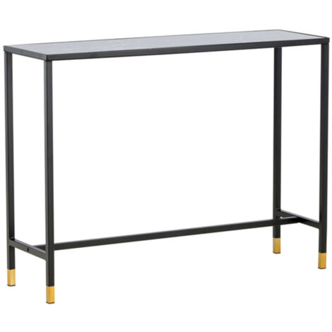 Console Design en Verre "Dipp" 100cm Noir (1/5)