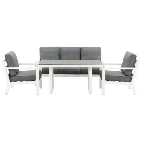 Salon de Jardin "Barcelona" 171cm Blanc (1/5)
