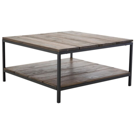 Table Basse en Teck "Padang" 80cm Naturel (1/5)