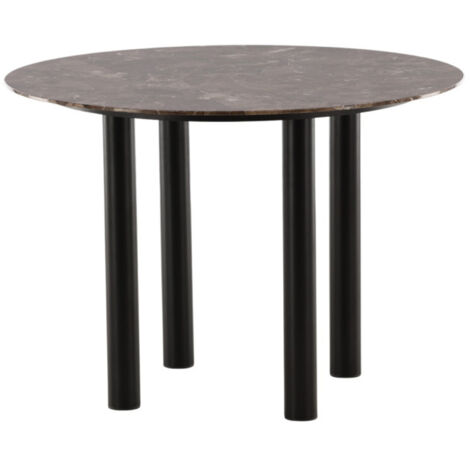 Table à Manger Ronde "Havsten" 106cm Marron (1/5)