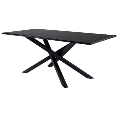Table à Manger "Piazza" 180cm Noir (1/5)