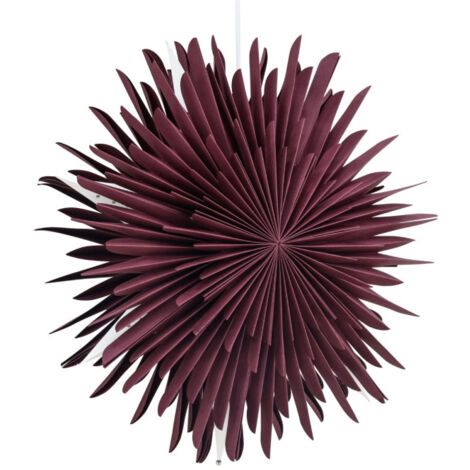 Lampe Suspension Design "Selen" 46cm Rouge Foncé (1/5)