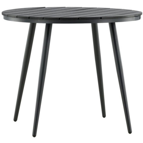 Table de Jardin Ronde "Break" 90cm Noir (1/5)
