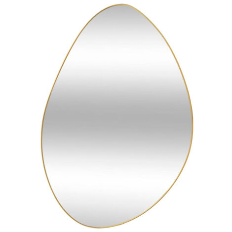 Atmosphera – Miroir mural organique 60cm doré – MDF et verre – Forme organique – Élégant et design pour décoration intérieure