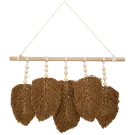 Déco Murale Feuilles en Tissu "Odina" 58cm Naturel (1/3)