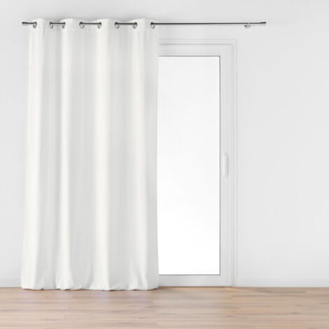 Rideau à Œillets en Velours "Mika" 140x260cm Blanc (1/5)