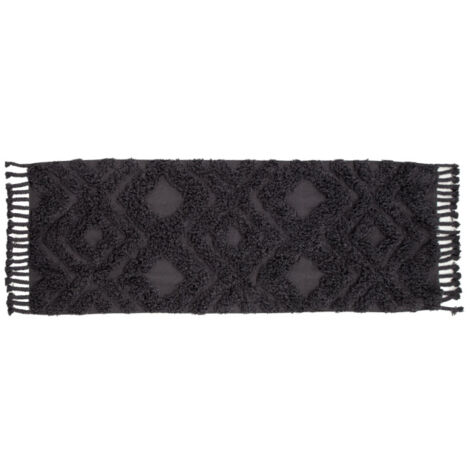 Tapis de Couloir Tufté "Hilma" 70x200cm Gris Foncé (1/5)