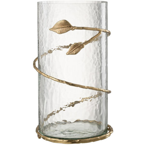Vase en Verre Feuille "Ofelia" 34cm Transparent (1/5)