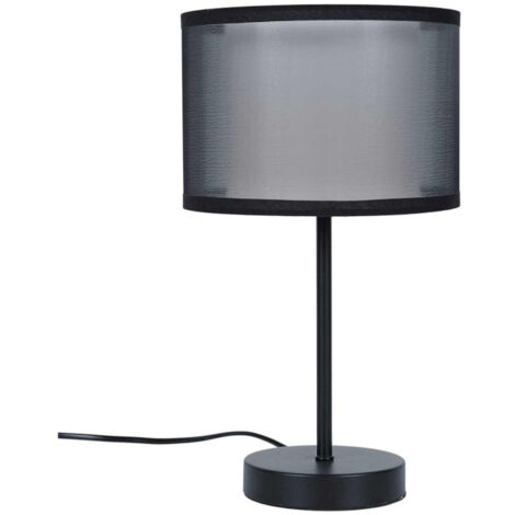 Lampe à Poser en Métal "Double" 31cm Noir (1/5)