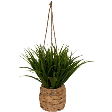 Herbe Artificielle Suspendue "Moda" 27cm Naturel (1/3)