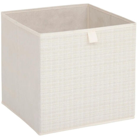 Boîte de Rangement Imprimé "Tweed" 31x31cm Beige