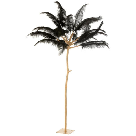 Arbre Déco en Métal "Plumes" 190cm Or & Noir (1/2)
