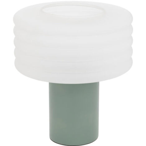 Lampe à Poser en Verre "Asti" 36cm Vert Tilleul (1/5)