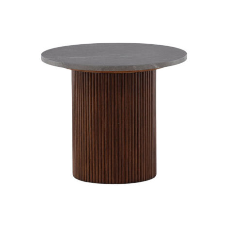 Table d'Appoint Design Nervuré Haron 52cm Noyer - Gamm vert