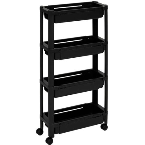Desserte de Cuisine Extensible "Resserre" 78cm Noir (1/4)
