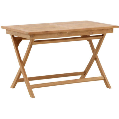 Table de Jardin en Teck "Kenya" 120cm Naturel (1/5)