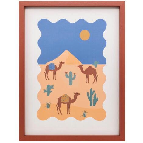 Tableau Imprimé Encadré "Marrakech" 30x40cm Multicolore (1/4)