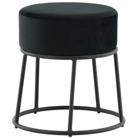Pouf Design en Velours "Petra" 46cm Noir (1/5)