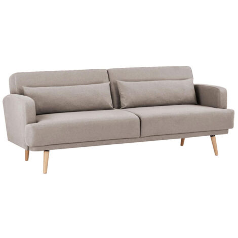 Canapé Convertible 3 Places "Jack" 214cm Beige (1/5)