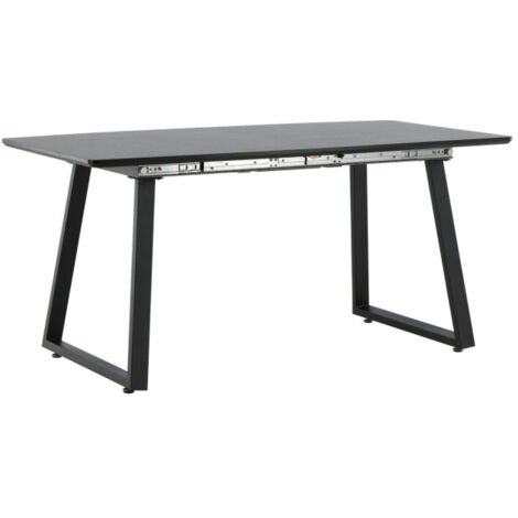 Table à Manger Extensible "Inca" 160-200cm Noir (1/5)
