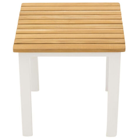 Table d'Appoint de Jardin en Teck "Mexico" 40cm Naturel (1/3)