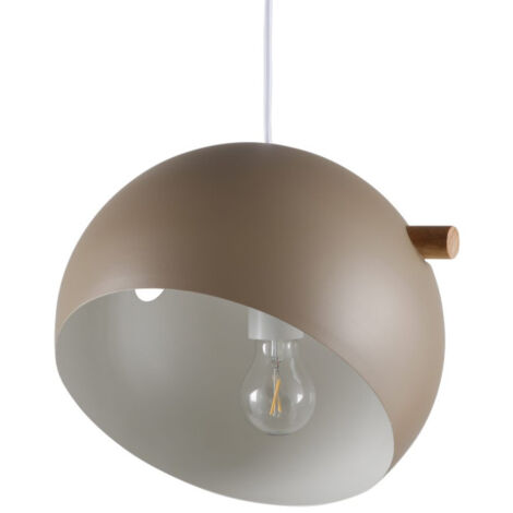 Lampe Suspension Déco "Tubbie" 23cm Marron (1/5)