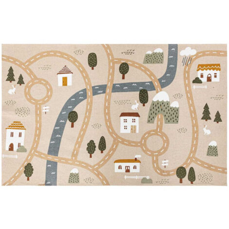 Tapis Enfant "Route" 100x150cm Multicolore (1/3)