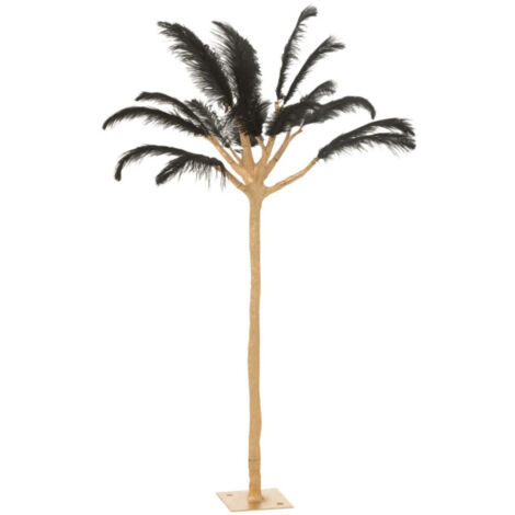 Arbre Déco en Métal "Plumes" 120cm Or & Noir (1/2)