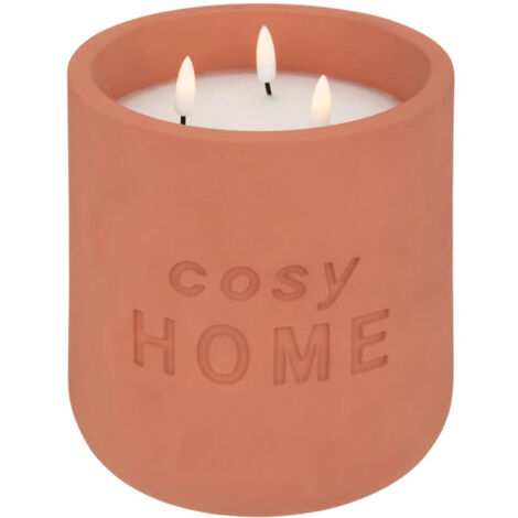 Bougie Déco LED "So Cosy" 18cm Terracotta (1/2)