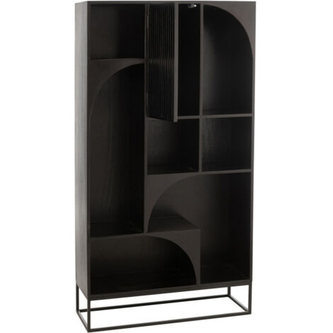 Étagère Design en Bois "Mode" 168cm Noir (1/5)