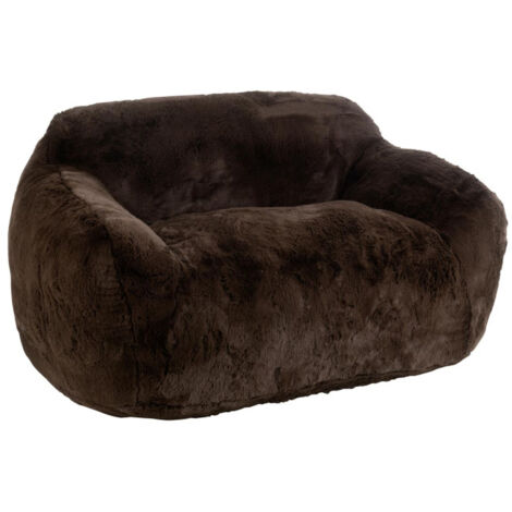 Canapé Droit 2 Places "Cutie" 152cm Marron (1/5)