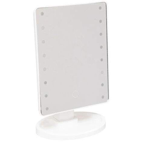 Miroir sur Pied "LED" 26cm Blanc (1/4)
