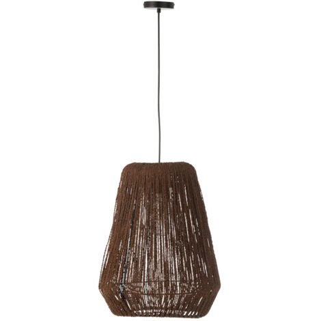 Lampe Suspension en Palmier "Trudy" 50cm Marron (1/3)