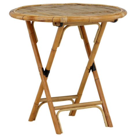 Table de Jardin "Cane" 80cm Naturel (1/5)