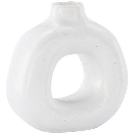 Bougeoir Design en Céramique "Judi" 13cm Blanc (1/5)