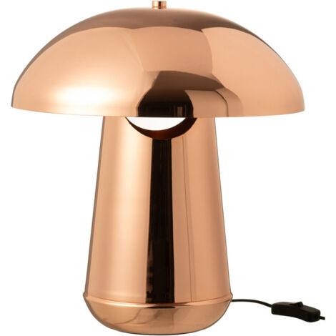 Lampe à Poser Design en Métal "Champignon" 43cm Cuivre (1/5)