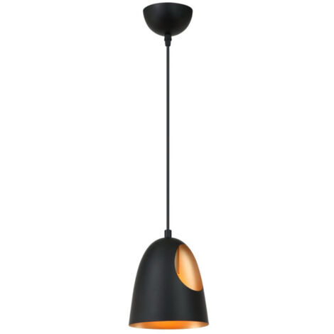 Lampe Suspension Design "Elda" 17cm Noir (1/5)